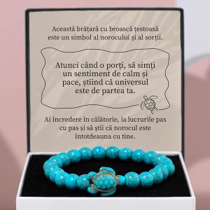 Brățară turcoaz cu mărgele - AVALON_TURTLEBRACELET